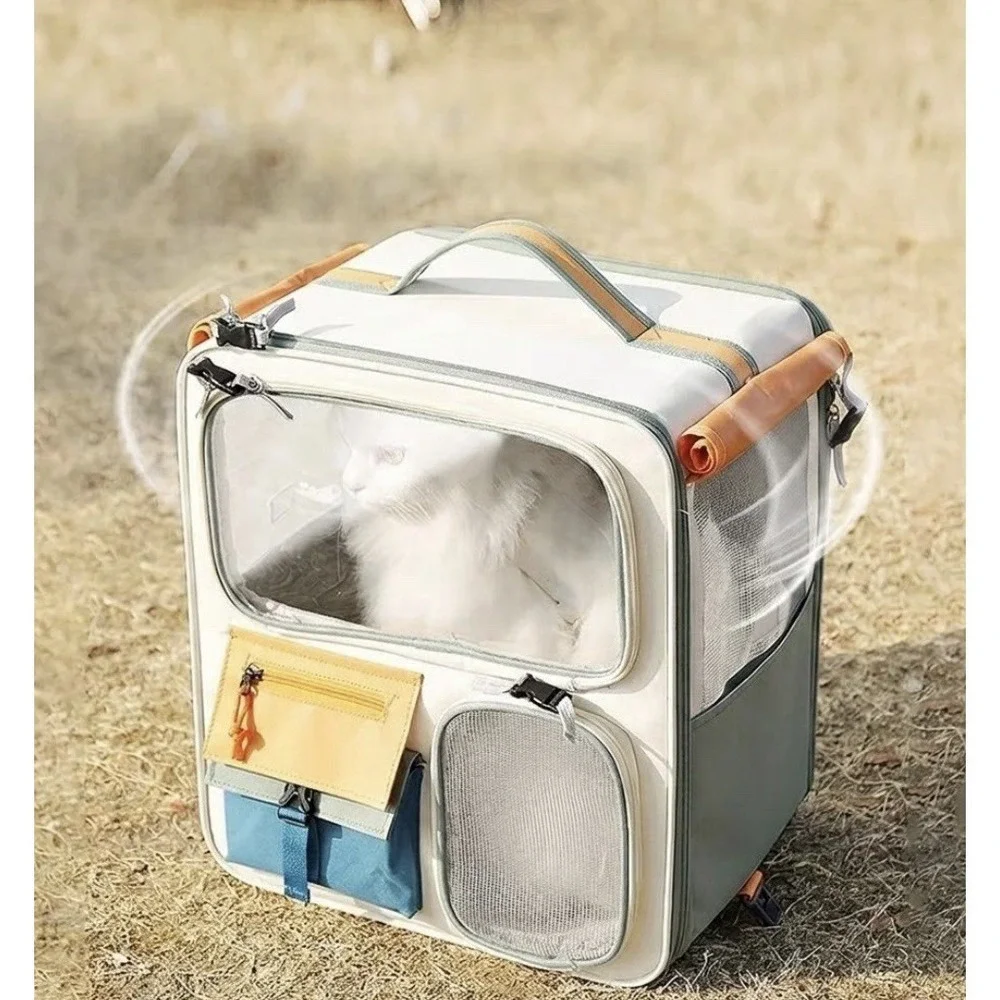 Convertible Rolling Travel Dog/ Cat Backpack And Rolling Pet Carrier